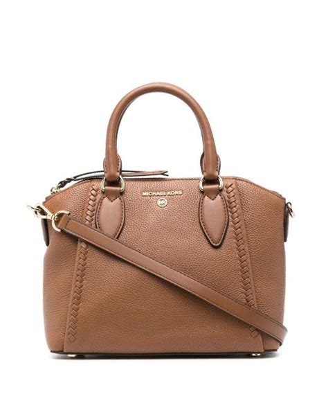 michael kors marrone|michael kors leather tote.